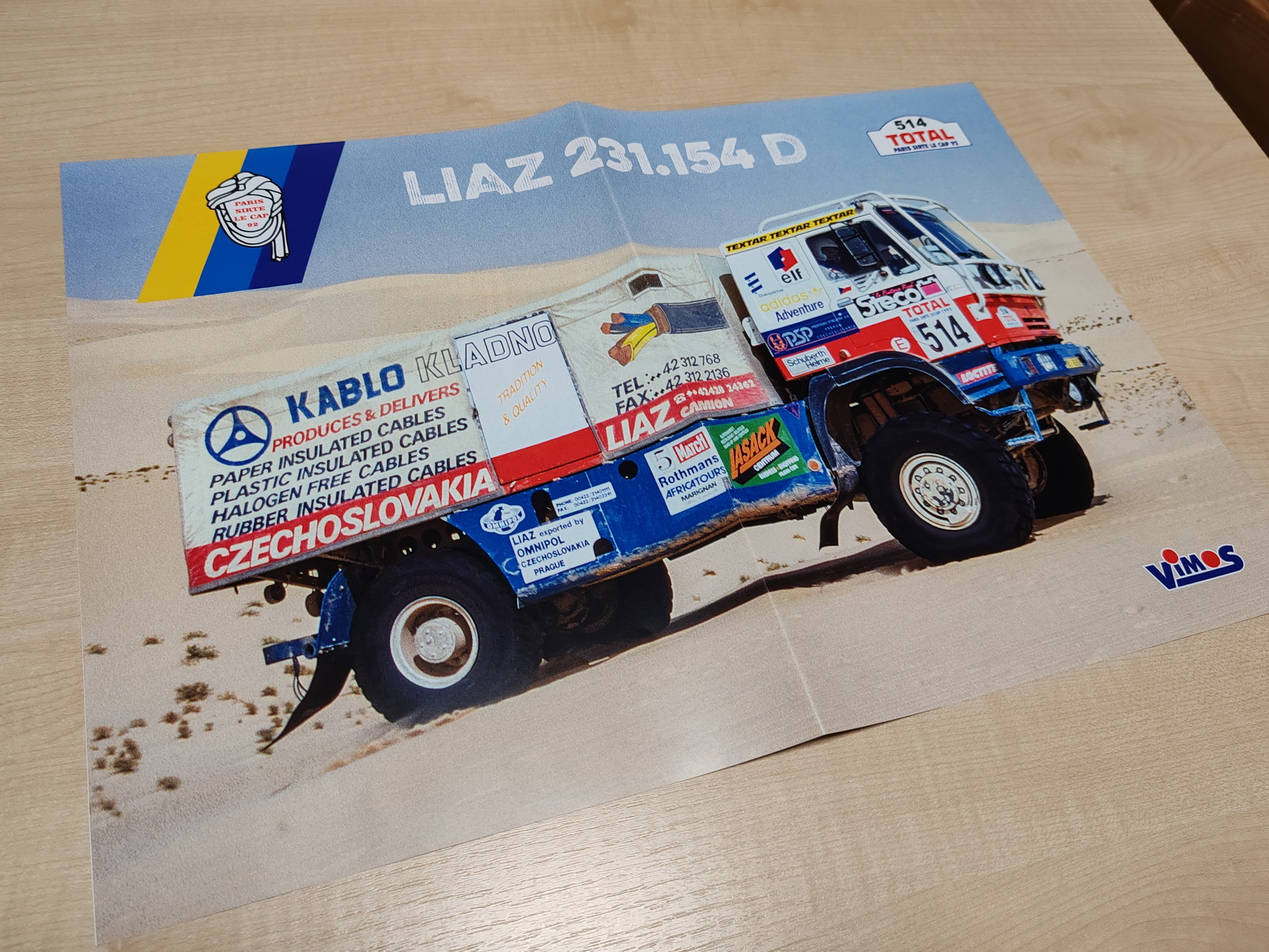 Liaz 231.154 D Paříž - Kapské Město 1992, č. 514, 1:25