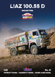 LIAZ 100.55 D, č. 633, Dakar 1986, 1:25