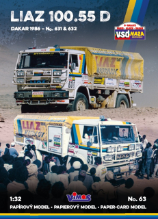 LIAZ 100.55 D (č. 631 + 632), Dakar 1986, 1:32